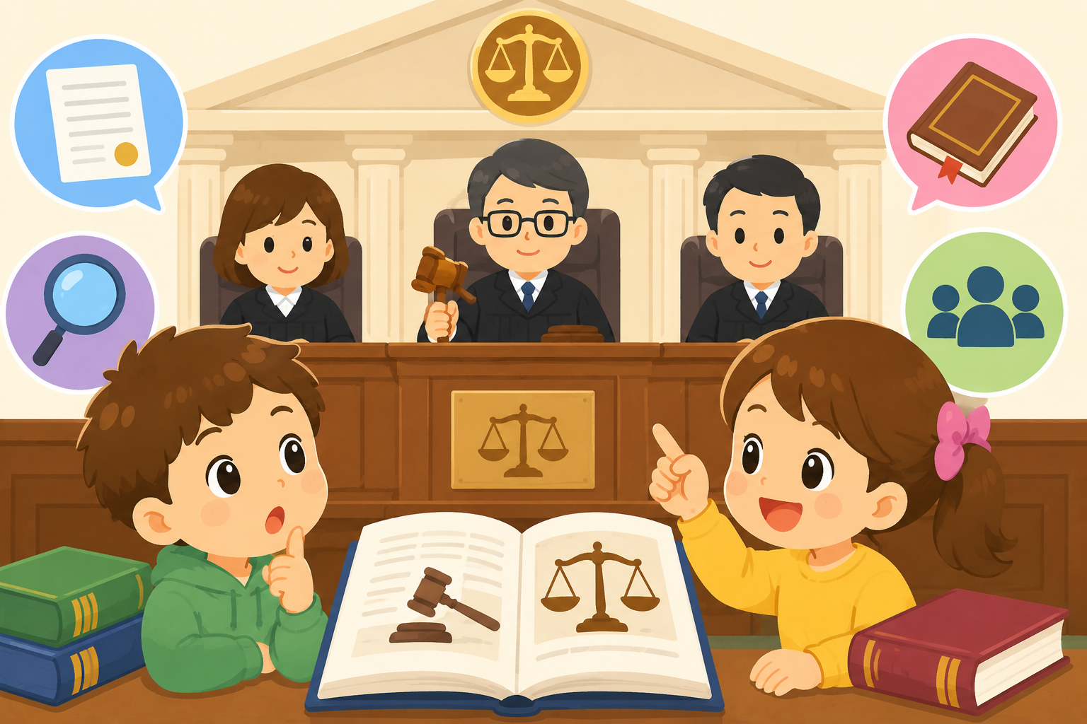 正しい？まちがい？裁判所のひみつ発見！