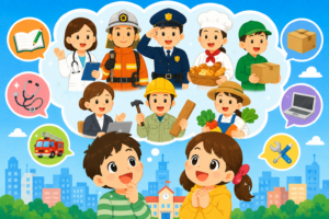 大人はなぜ働くの？仕事のひみつ発見！