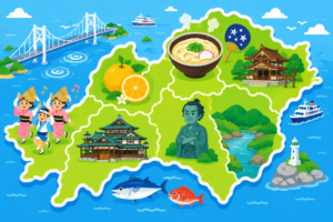 うどんと自然がいっぱい！四国地方探検！