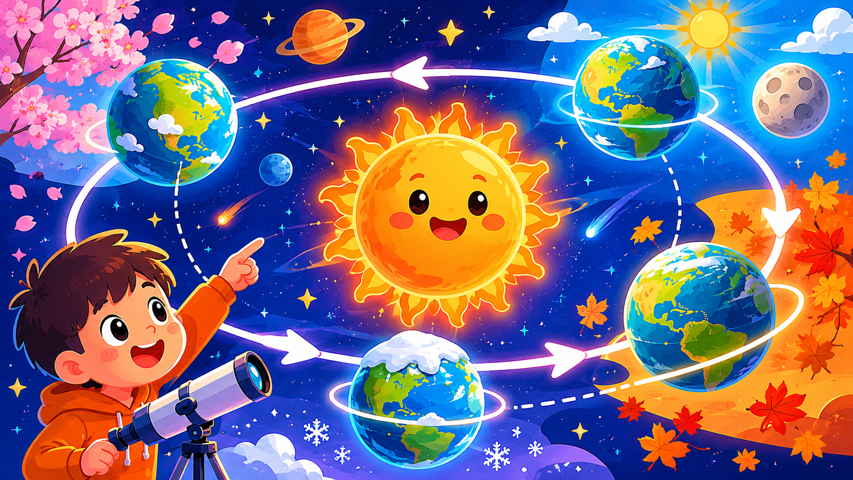 季節はなぜ変わる？地球の公転を大発見！