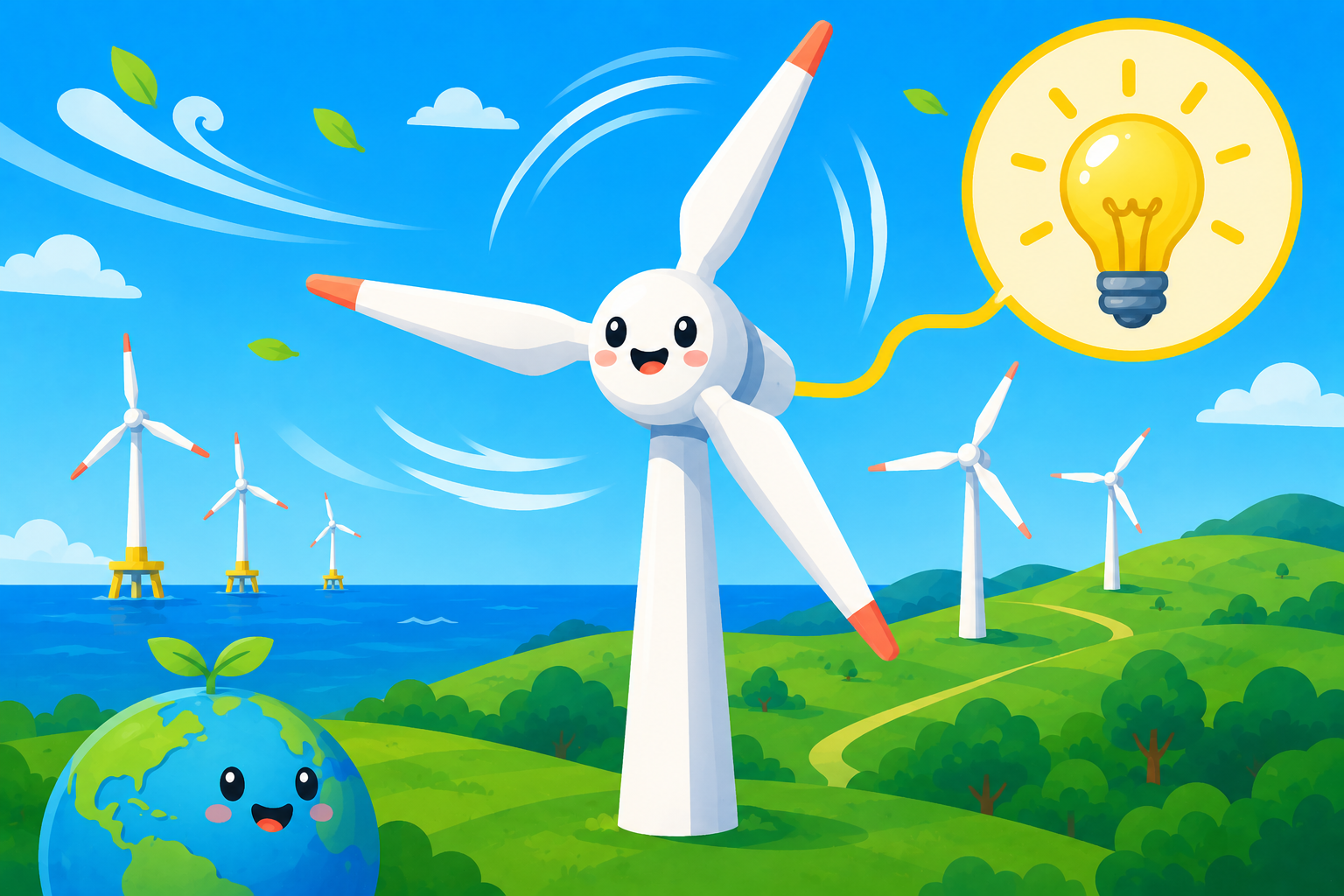 風で電気ができる！？風力発電のひみつ大発見！