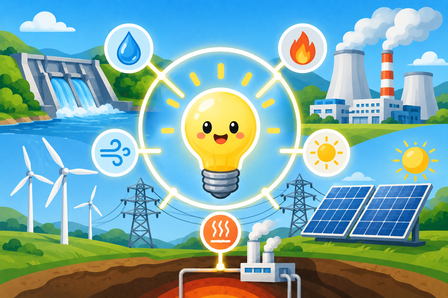 電気はどこから来るの？発電のひみつ大発見！