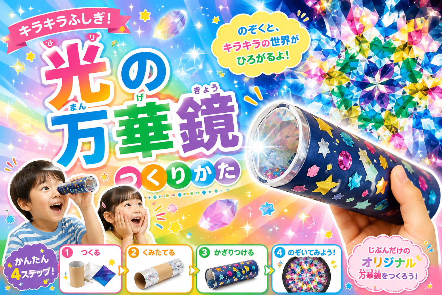 キラキラ！光の万華鏡をつくろう