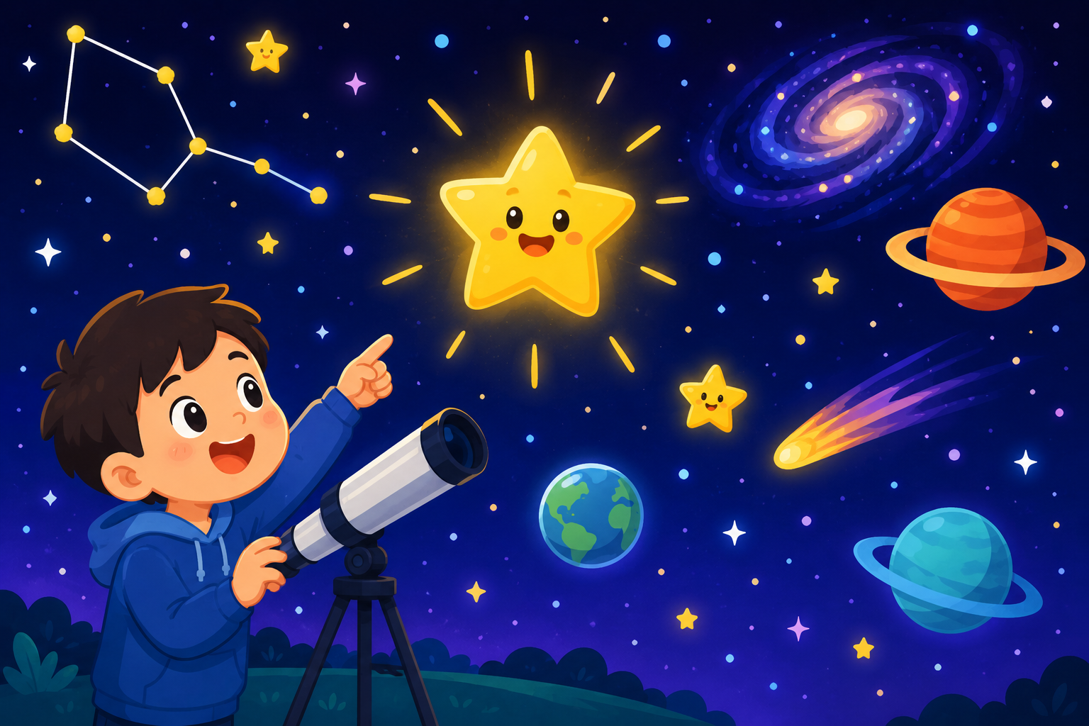 夜空のキラキラ大冒険！星のひみつを大発見！