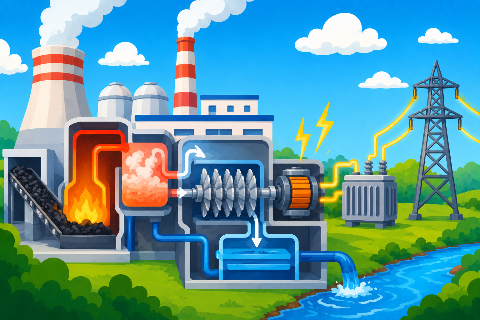火で電気ができる！？火力発電のひみつ大発見！