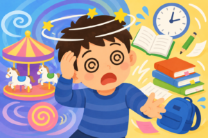 ぐるぐる大いそがし！？「目が回る」の意味を大発見！