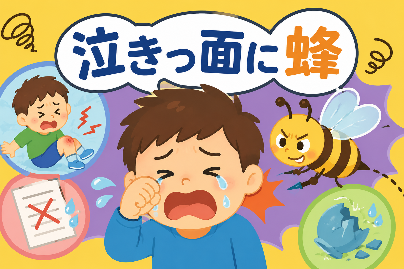 悪いことが連続！？泣きっ面に蜂のひみつを大発見