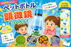 のぞいてびっくり！ペットボトル顕微鏡をつくろう