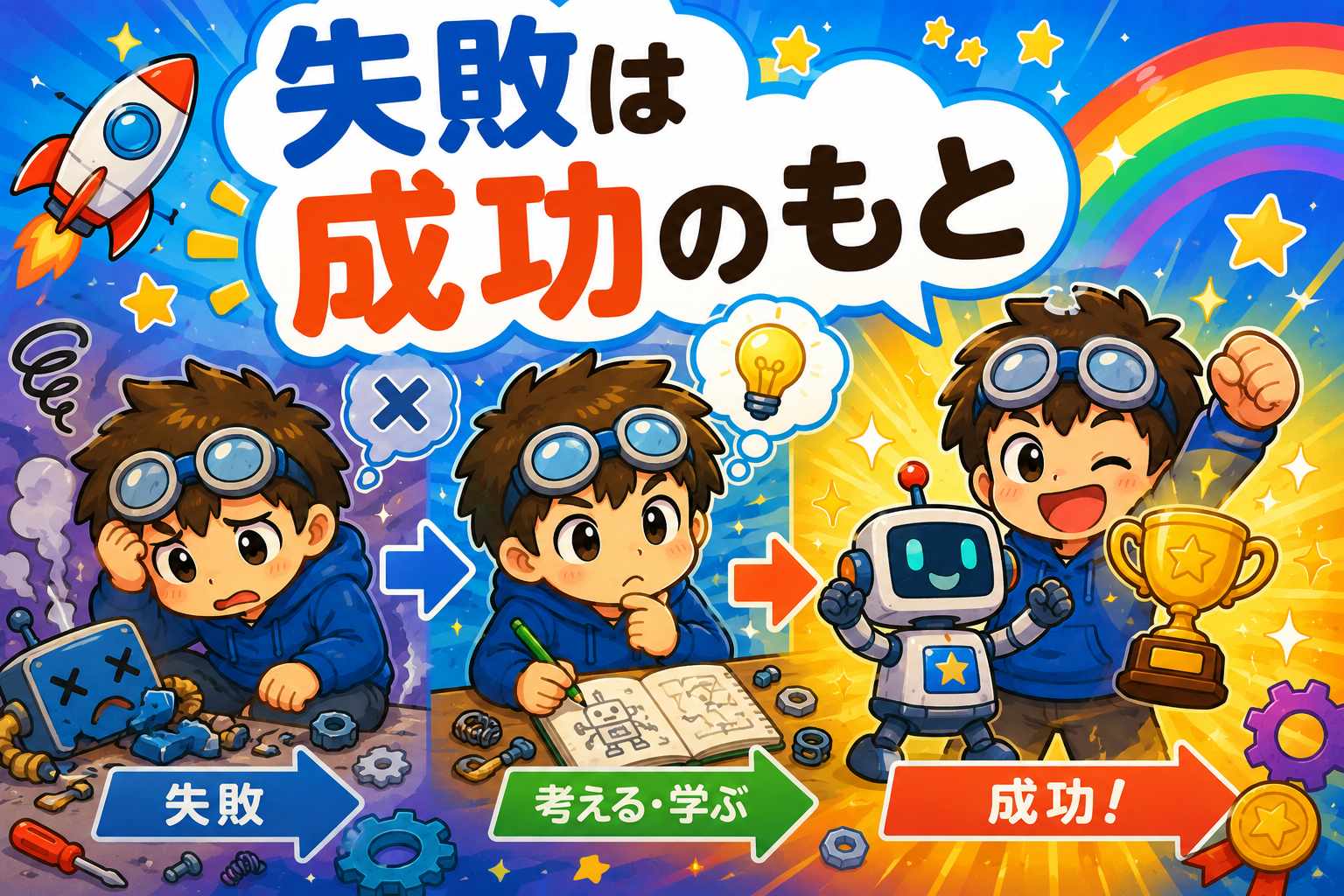 失敗しても大丈夫！成功へのひみつ！