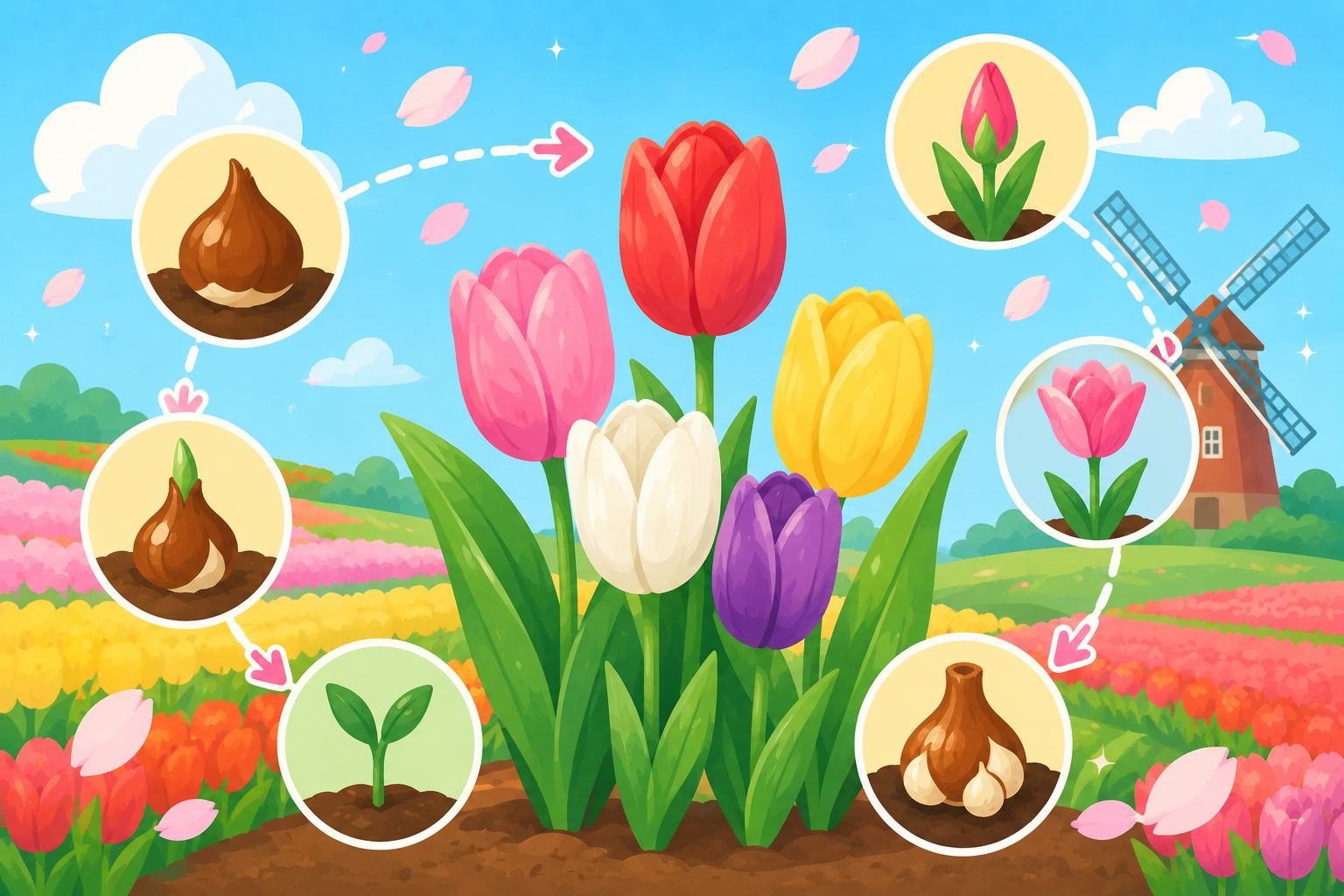 春に咲くカラフルな花！チューリップのひみつ大発見！